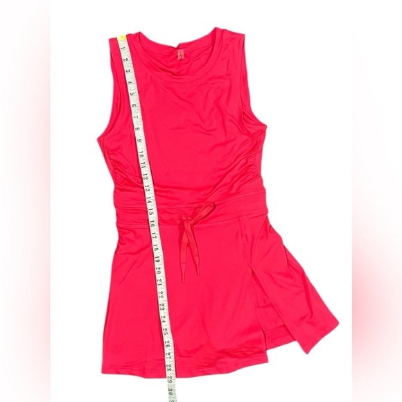 FREE PEOPLE FP MOVEMENT EASY DOES IT DRESS Waistband Malibu Pink Open Back Small - Picture 11 of 16